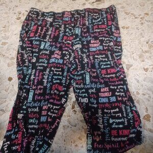 Secret Treasures Women's Long Pajama Shorts 3X (22W-24W) Black with Colorful